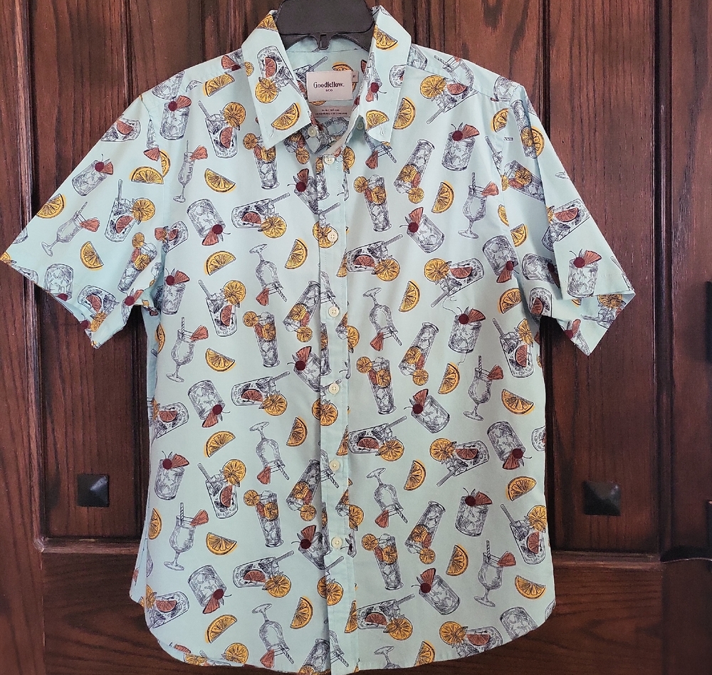 Goodfellow & Co Cocktail Print Men's Shirt - White